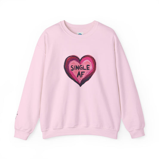 Single AF Heart Sweatshirt - Unisex Heavy Blend™ Crewneck