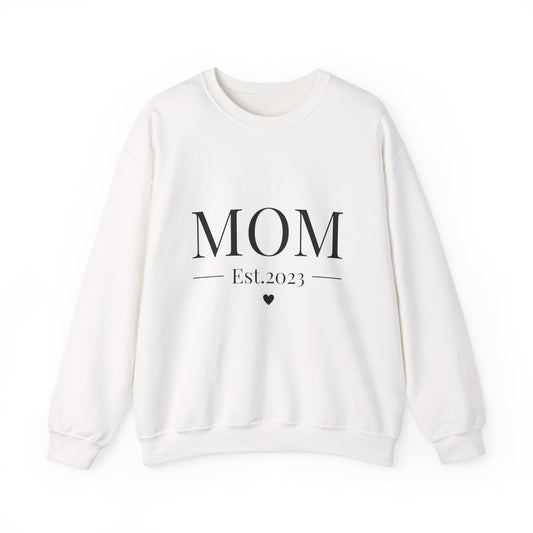 Mom Est. 2023 Crewneck Sweatshirt - Perfect Gift for New Moms