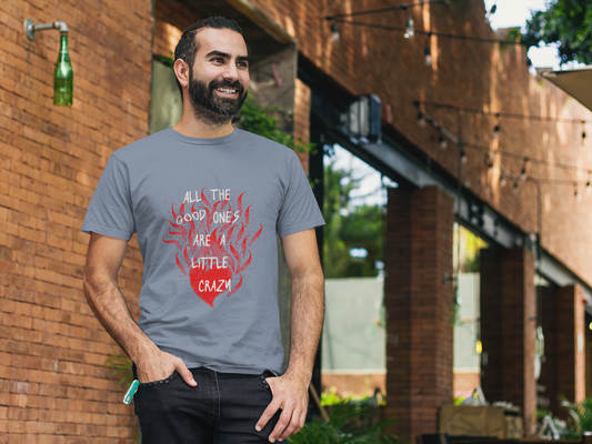 All the Good Ones Are Heart on Fire T-Shirt - Unisex Softstyle Tee with Inspirational Quote, Gift for Friends, Casual Wear, Birthday Present, Valentine's Day