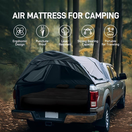 Truck Bed Air Mattress Inflatable Air Mattress For 5.5-5.8ft Short Truck Pickup Air Mattress For Camping Outdoor Bed Mattress For Travel Quick Inflation Mattress With Carry Bag
