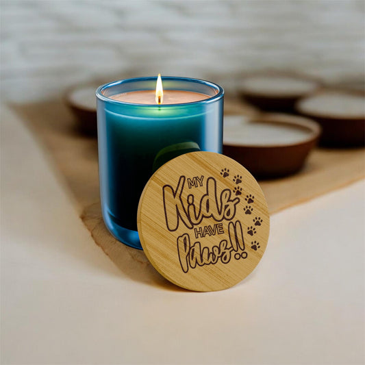 Scented Soy Candle, 14oz My Kids Have Paws (Engraving)