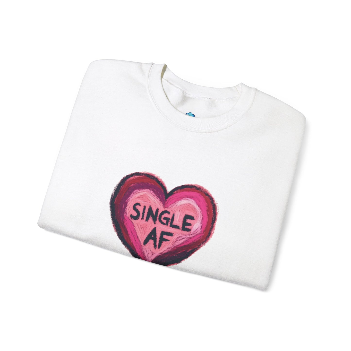 Single AF Heart Sweatshirt - Unisex Heavy Blend™ Crewneck