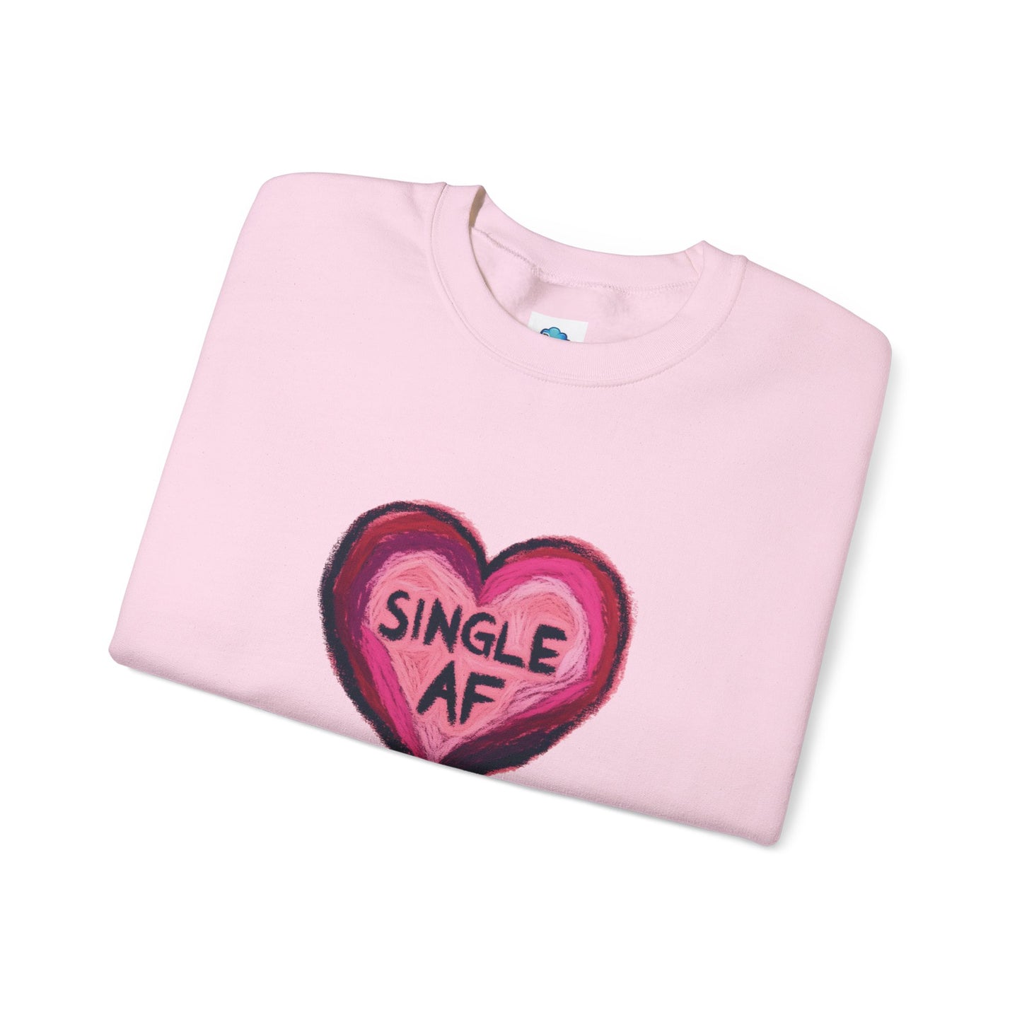 Single AF Heart Sweatshirt - Unisex Heavy Blend™ Crewneck