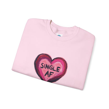 Single AF Heart Sweatshirt - Unisex Heavy Blend™ Crewneck
