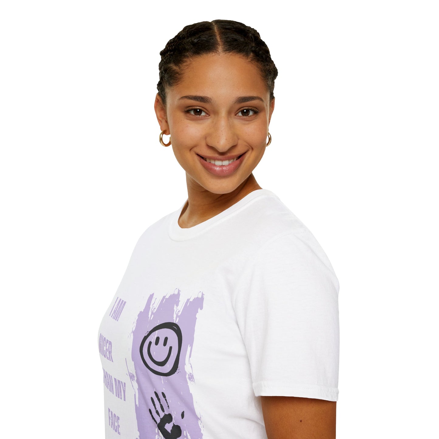 I Am Nicer Than My Face Unisex Softstyle T-Shirt - Fun & Positive Vibes for Everyday Wear