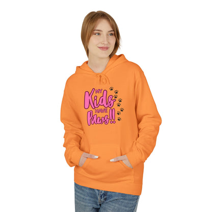 Unisex Midweight Softstyle Fleece Hoodie My Kids have Paws