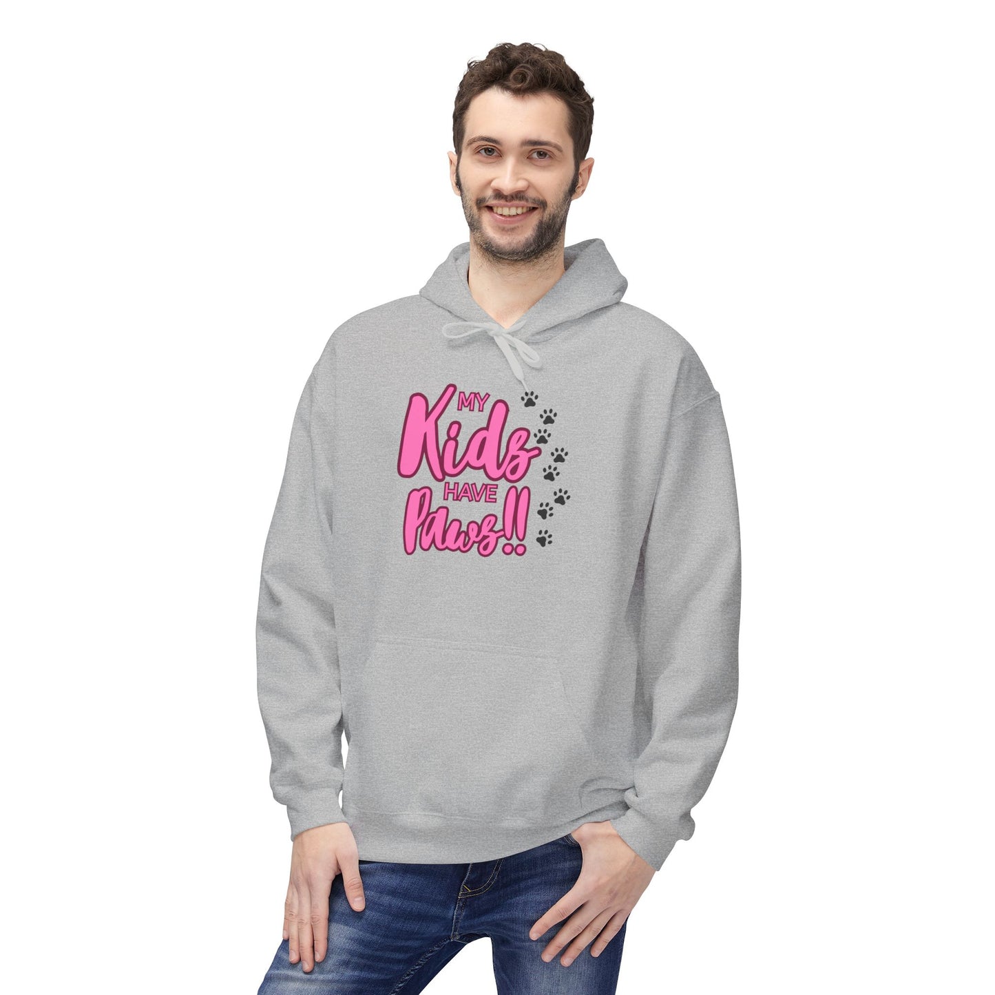 Unisex Midweight Softstyle Fleece Hoodie My Kids have Paws