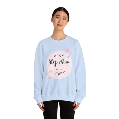 Best Step Mom Crewneck Sweatshirt – Cozy Gift for Step Moms