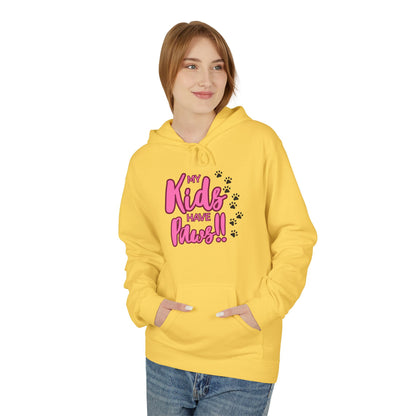 Unisex Midweight Softstyle Fleece Hoodie My Kids have Paws
