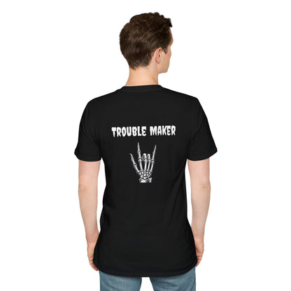 Trouble Maker Skeleton Hands Unisex Softstyle T-Shirt | Graphic Tee for Music Lovers, Gift for Concert Goers, Casual Wear, Halloween Top, [...]