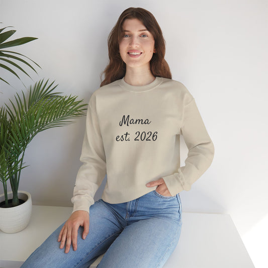 Unisex Mother's day Mama with Child Names Personalize Embroider Heavy Blend™ Crewneck Sweatshirt