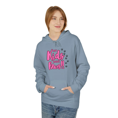 Unisex Midweight Softstyle Fleece Hoodie My Kids have Paws