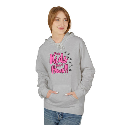 Unisex Midweight Softstyle Fleece Hoodie My Kids have Paws