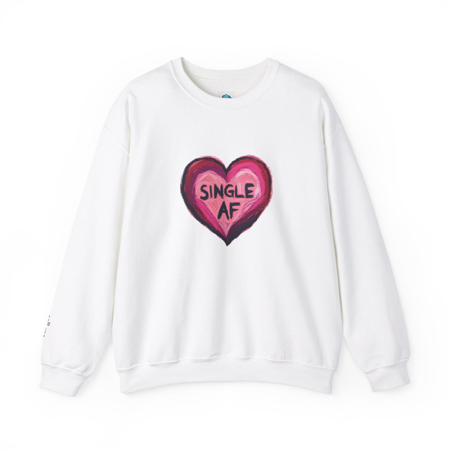 Single AF Heart Sweatshirt - Unisex Heavy Blend™ Crewneck